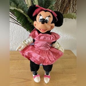 Vintage 80’s Minnie Mouse Plush Doll Applause Hollywood Pink Minnie Disney